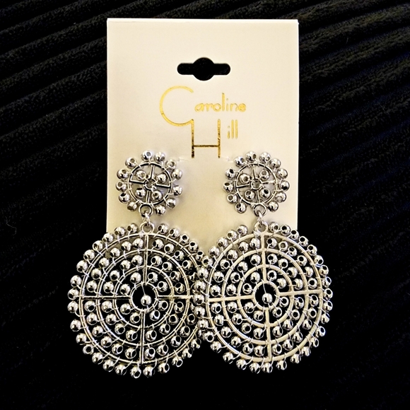 Glam Girl Fashion Jewelry - *2FOR$25* NWT Sagen Post Drop Bead And Metal Circle Earrings